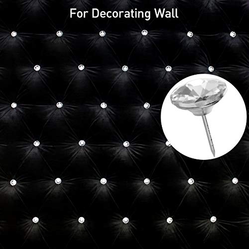 20Pcs 25Mm Diamond Crystal Upholstery Nails Tacks Sofa Headboard Sew Buttons Clear Buttons Wall Decor #TOP6