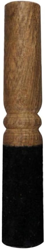 Handmade Hardwood Singing Bowl Christmas Felted Striker Mallet Leather Wrap(Multi-colored)
