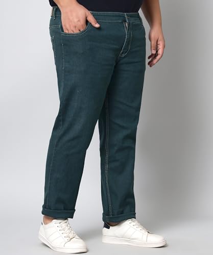 Image of STUDIO NEXX Regular Fit Cotton Lycra Blend Black Jeans