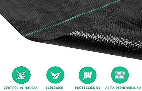 Malla Geotextil Antihierbas 130gr Control Maleza (Rollo de 2X100 = 200m²)