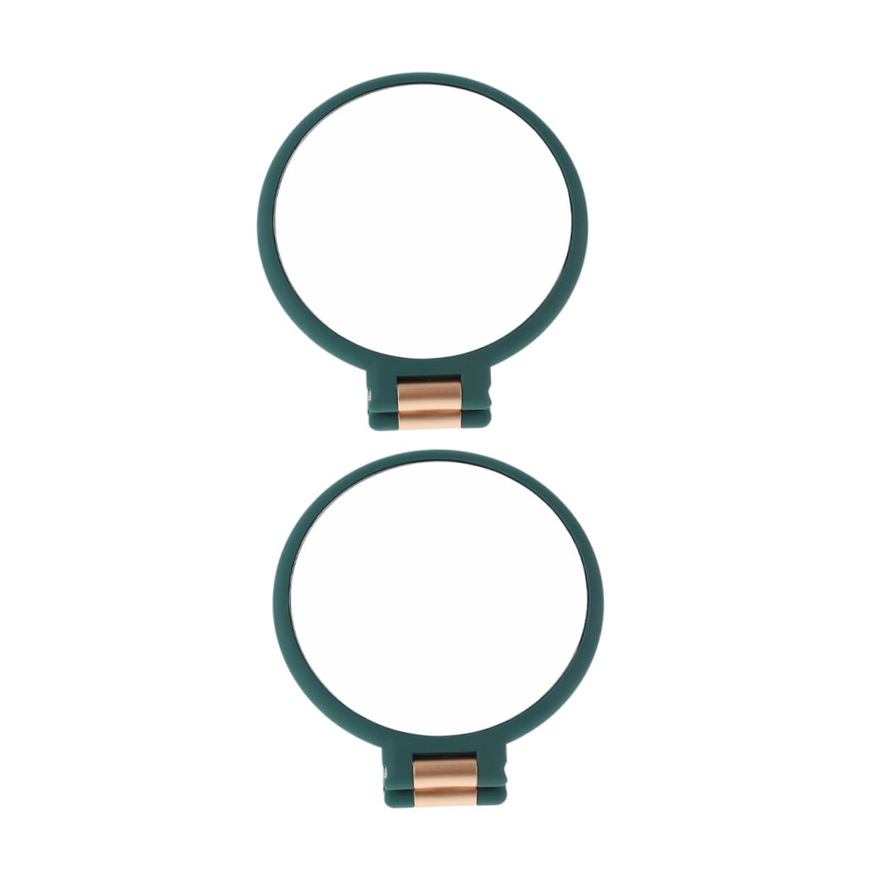 Homoyoyo 2 Piezas Espejo de Mano Doble Cara Plegable Aumento para Maquillaje y Afeitado con Mango Ergonómico Compacto y Ligero Espejo Portátil para Viaje y Escritorio