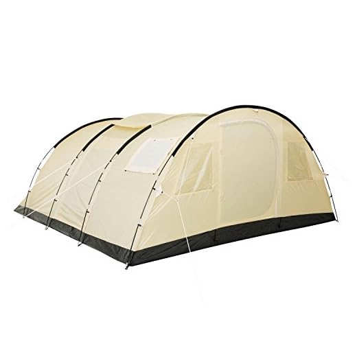 CampFeuer Tienda de Campaña Familiar Caza I 6 Personas I Columna de Agua de 5.000 mm I Gran Vestíbulo I Suelo Cosido y Costuras Selladas