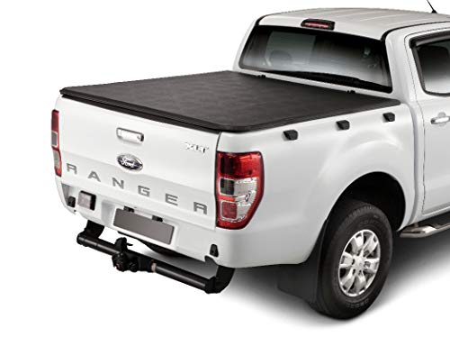 Stx Ranger T6 2012 On Double Cab Tri Folding Fold Up Tonneau Cover Black