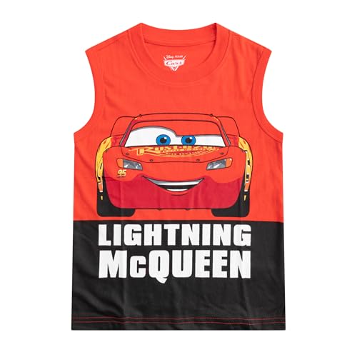Disney Cars Lightning McQueen Boys 2 Pack Tank Tops for Toddler and Little Kids2