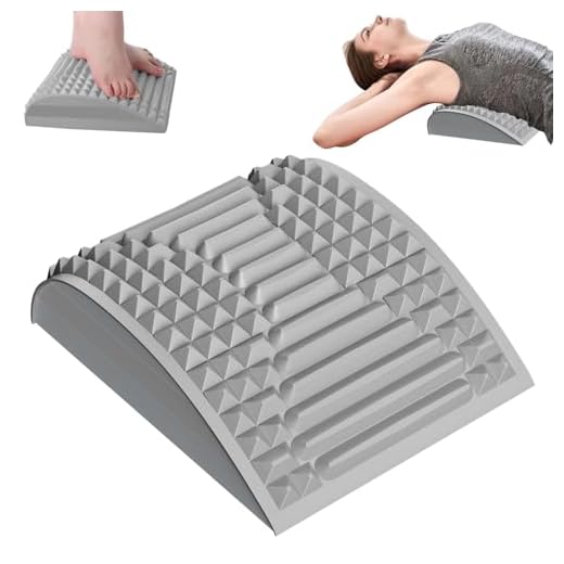 Traxenta Estirador de Espalda Material de Superficie TPE, Columna Vertebral Dispositivo Relajación, Estiramiento Camilla Cuello para Aliviar Dolor Cuello, Almohadilla Cervical Relajar Estirar Lumbar