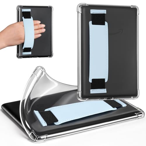 Image of iDLEHANDS 7 inch Clear Case,not for iPad(A260722) | Ultra Slim Lightweight Soft Transparent TPU Cover, Built-in Hand Strap