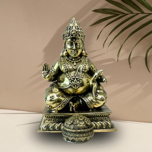 Image of Brass Dhan Kuber Idol, Vastu Remedy for Wealth & Prosperity (4 Inch, 215 g)