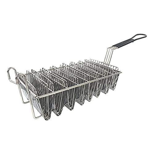 SHAPOKY Cestello per per 8 Fusti da 6 Pollici, Cestello Porta per Friggitrice, Cestello per Frittura Professionale per Impugnatura