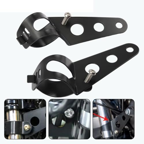 Soporte de montaje para faro de moto con abrazadera ajustable de 38-48mm 3