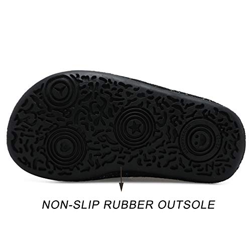 Scurtain Kids Toddler Slippers Lightweight Knitted Mesh Walking Shoes For Kid Boy Girl Baby Toddler Walking Shoes Boy Girl Slipper Baby Boy Girl Socks Baby Non Slip Slipper Black Dot 3.5-4.5 Infant #TOP4