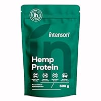 Intenson Hanfproteinpulver, 500 g, Hoher Proteingehalt, Unterstützt Muskelerhalt und Regeneration, Vegan und Keto-geeignet, Glutenfrei, Ohne Zusatzstoffe