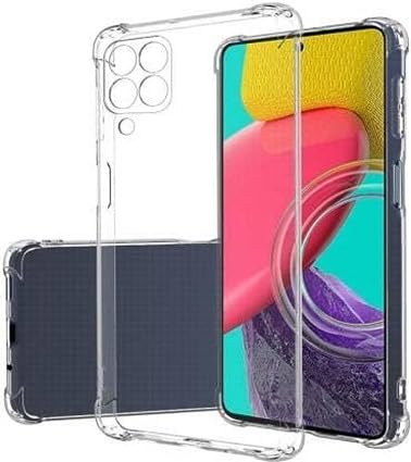 Image of BOXXO Flexible Back Cover for Samsung Galaxy M33 5G | Back Cover Transparent Clear Shockproof Case Four Corner Protection | Slim Protective Mobile Phone Cover for Samsung Galaxy M33 5G