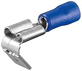 teilisoliert Steckverteiler Flachstecker/Steckhülse blau 6,4 mm , VPE 100 Stück
