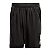 adidas Men's Tennis Club 3 Stripes Short, Black, Large