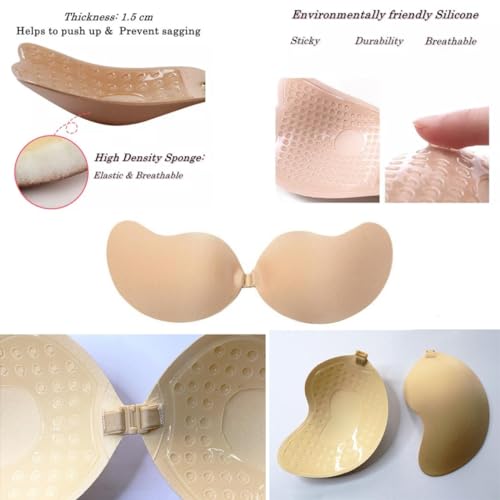 Sutia Adesivo Silicone Invisivel Levanta Seio Alto Colante Push Up - Tamanho P
