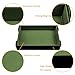 SIQUK 2 Pieces Magnetic Dice Tray Rectangle Folding Dice Rolling Tray PU Leather Dice Trays Dice Holder Storage Box for D&D RPG Dice Games (Green, Camel)