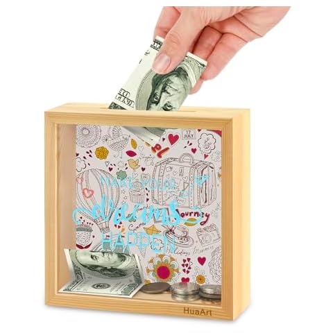 HuaArt Wooden Kids Piggy Bank Cover