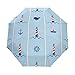 QMIN Parapluie pliable automatique en forme de phares, baleines, ancres, coupe-vent, protection UV, parapluie de voyage compact pour femme, homme, fille