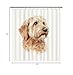 Ganshan Bi Tan Goldendoodle Dog Portrait Shower Curtain Watercolor Pet Animal Puppy Print Bath Curtains for Bathroom Home Decoration with 12 Hooks 72x72 Inch