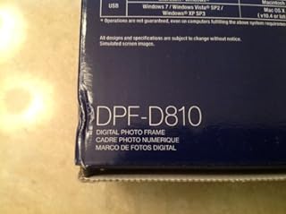 Sony DPF-D810 SVGA LCD (4:3) Digital Photo Frame (Black, 8-Inch)