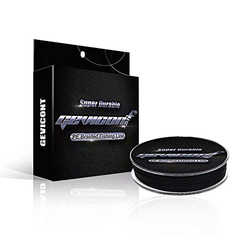 GEVICONT Línea de pesca trenzada de PE, súper duradera, 150 yardas, 300 yardas, 500 yardas, 4 filamentos 8 libras - 100 libras cable no se decolora Cover