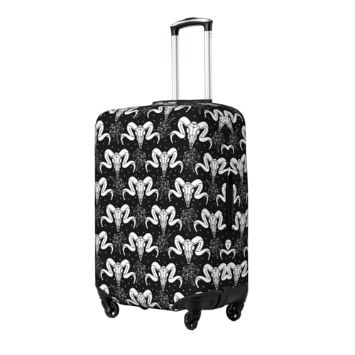 Skull With Polygonal Ornament Luggage Cover Washable Elasticated Luggage Covers For Suitcase Tsa Approved Stylish Dust And Scratch Resistant Luggage Case Protector For Kids And Adults2