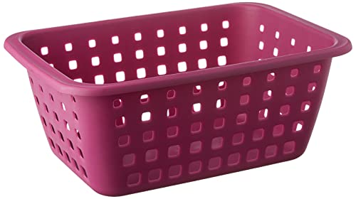 Cesto Organizador Plástico de 5,2 Litros, Cor Berinjela, Linha Log, Ordene