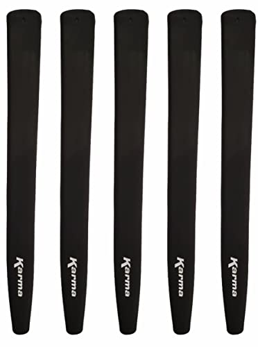 5 Pack Karma Black Jumbo Putter Grip
