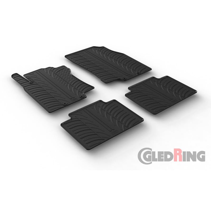 Tapis de caoutchouc Nissan X-Trail 2014- Gledring à profil en T