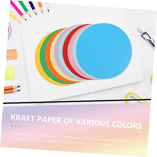 SEWACC 30 Pçs Papel De Desenho Redondo Pintura Papel De Escrita Dupla Face Cartolina Pintura Papel C