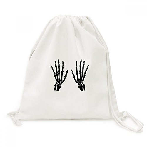 Sac cordon squelette os humain en toile pour ranger vos affaires de voyage