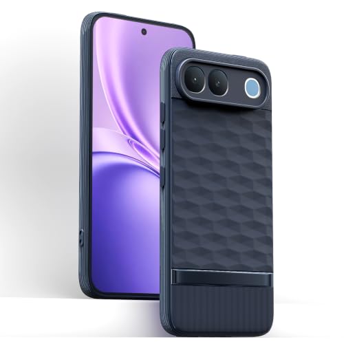 Image of Pikkme Back Cover for Vivo S2 5G Camera Protection 3D Hexa Cube Design Silicone Protective Bumper Case (Blue)