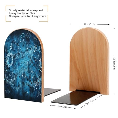 Sujetalibros de notas musicales de madera como regalo decorativo para músicos y profesores 3