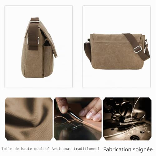 Tablet messenger bag briefcase compact souple multi-poches - 4