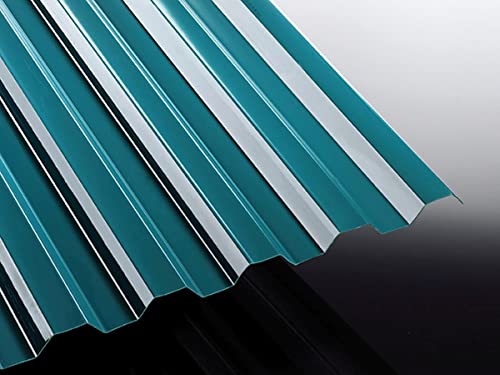 Trapez Wellplatte aus Polycarbonat Spundwand grün 1115x2000