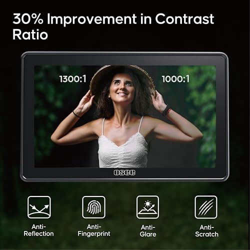 Image of Osee G7 Pro 7'' 3000Nits Camera Monitor, Touchscreen Camera Control HDR Field Monitor with 3G-SDI & 4K HDMI in /Out, Touch Focus Tracking for FX3 / A7 IV /EOS R5 II /EOS R8 / Z9 / Z6 III /ZV-E10M2