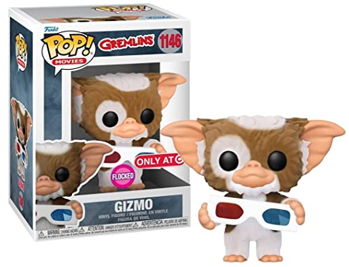 FUNKO- Figura Pop Gremlins Gizmo with 3D Glasses Flocked Exclusive Disney Muñecos acción, Estampado de Animales, Multicolor (127581)