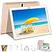 Produktbild Tablet 10 Zoll 4G LTE Dual-SIM 2 in1 Tablet mit Tastatur 4 GB RAM + 64 GB ROM, 128 GB erneuerbares, Quad-Core, Android 9.0, GMS-Zertifizierung, OTG, 8000 mAh Akku, WiFi / GPS / Bluetooth Tablet PC