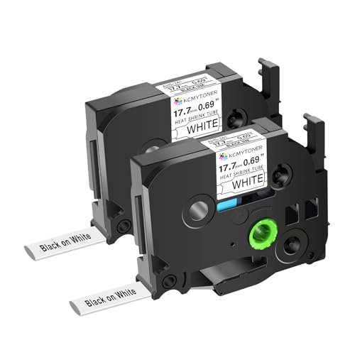 Tube thermorétractable HSE-241 compatible Brother PTE500 PT-E550W ruban étiquette 17,7mm