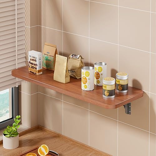 Wall-Mounted Folding Table Space-Saving Table for PTFCll Rooms Kitchen Office Laundry - Black 80x30cm (31.5x11.8in) - Versatile and Stylish Solution