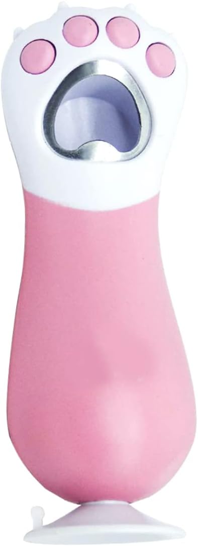 Beer Corkscrew Cat Paw Cute Bottle Opener Corkscrew Portable for Glass Beer Wine Bottle Pink