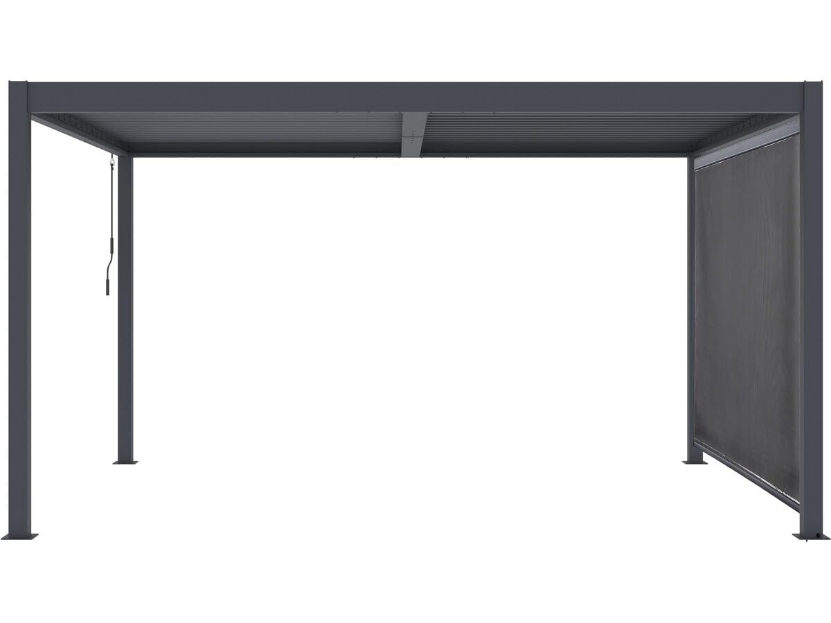 Pergola bioclimatique avec Store en Aluminium Windsor - 3 x 4 m - Gris