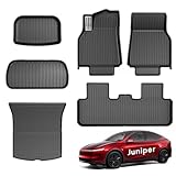 SUMK 3D Model 3 Floor Mats Complete Set Custom Fit All-Weather Floor Mats for Tesla Model 3 Floor Liners 2017, 2018, 2019, 2020 Black (3 Piece a Set)