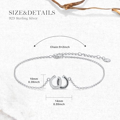 Image of 925 Sterling Silver Anklet Foot Bracelet with Crystal from Austria, Anklet Jewelry Gifts for Women 11 Inch Adjustable