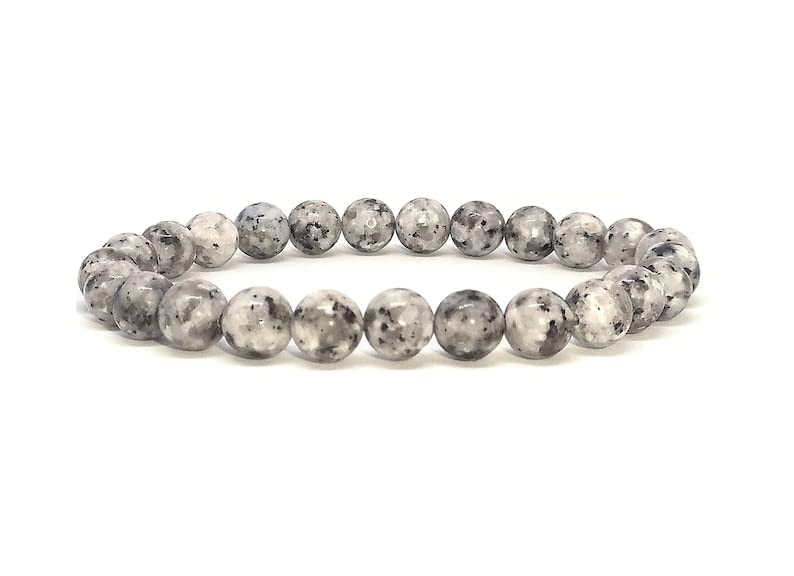 Bracelet jaspe sésame gris perles 8mm chance et prospérité, le cadeau mixte idéal