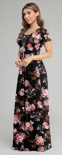 Image of VIISHOW Women's Long Sleeve Loose Plain Maxi Dresses Casual Long Dresses with Pockets