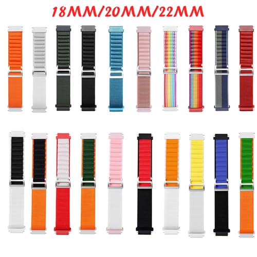 Bracelet de montre 22mm en nylon tressé finition agate premium - 3