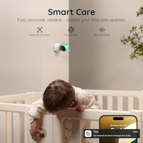 BOIFUN 2K Dual Camera Baby Monitor