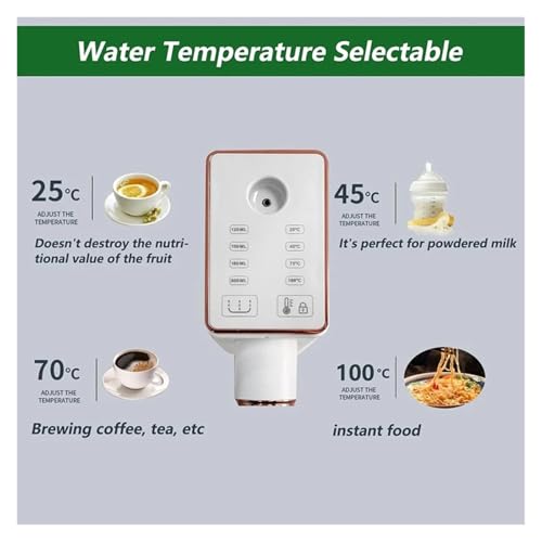 Instant Hot Water Dispenser 2100W Ciepło ciepła w 3Secs Przenośny podgrzewacz do kawy do herbaty z ekranem dotykowym LED 4 Temp Settings Child Safety Lock Kompaktowa podróżna Biała