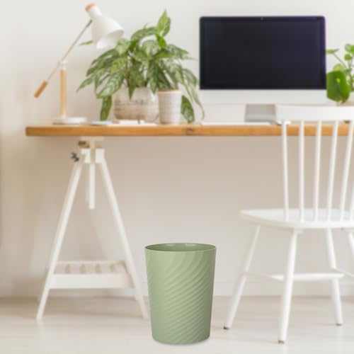 Image of UUJOLY Plastic Small Bathroom Trash Can Wastebasket Garbage Can, Mint Green | Sturdy-Easy to Clean, Bathroom, Laundry Room, Kitchen, Office, Kids Room, Dorm, Bedroom, 1.8 Gallon